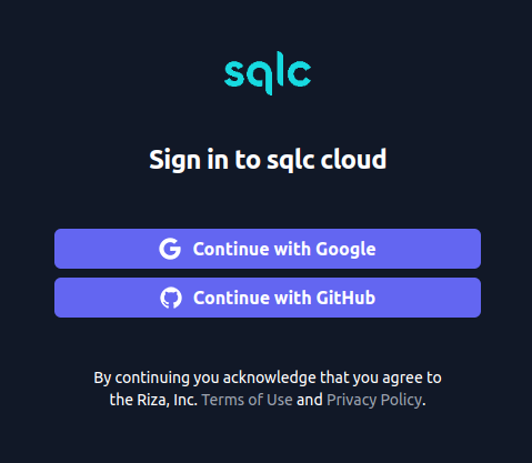 Just added GitHub as an authentication provider to sqlc Cloud, in case you don't have (or don't want to use) a Google account.