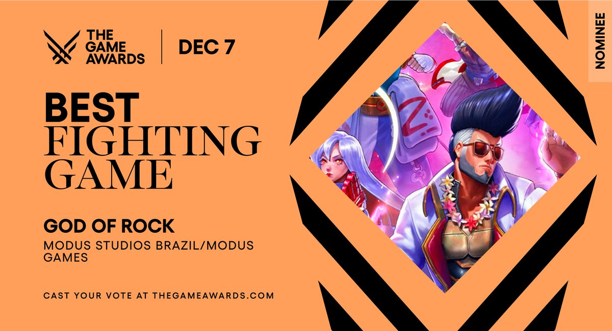 thegameawards's tweet photo. @godofrockgame Congrats again on your Best Fighting Game nomination! #TheGameAwards

Vote now! https://t.co/ExP93r9Pcq https://t.co/byRwh1uwMN