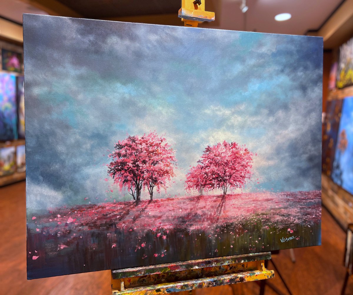 Excited to share my newest: 'Pink Blossom Hues' - 30'x40'x1.5' Acrylic on Canvas. 🌸✨The Original is available at Vesna Art Gallery and online: vesna-art.com/product-page/p….
Prints: fineartamerica.com/featured/pink-…
#PinkBlossom #Trees #FieldsOfPink #Flowers #ArtInspiredRooms #InspiringNature