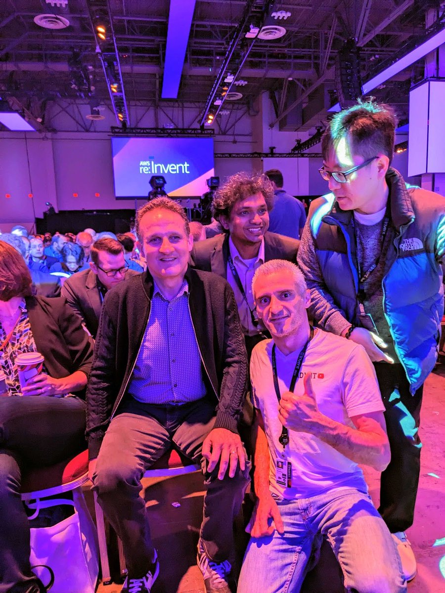 As an AWS Hero, OpsGuru’s Denis Astahov enjoys some fantastic privileges at #AWSreInvent, including front-row seats at all the keynotes. Do you know who also sits in the front row? AWS special guests, including AWS CEO, Adam Selipsky, whom Denis had the honour of meeting today!