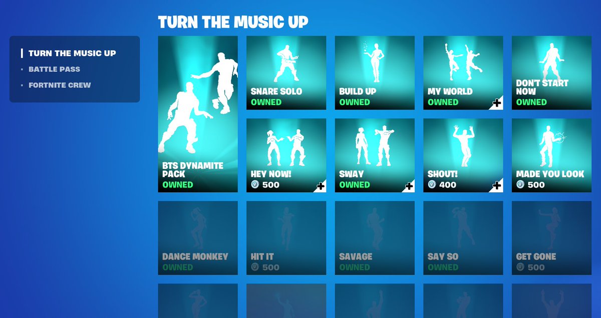 FireMonkey's tweet photo. The Item Shop is currently bugged, causing people to ONLY see the Emotes.

This is because the Eminem and Winterfest tabs being used don't actually exist in the API https://t.co/ThCTKC0nD4