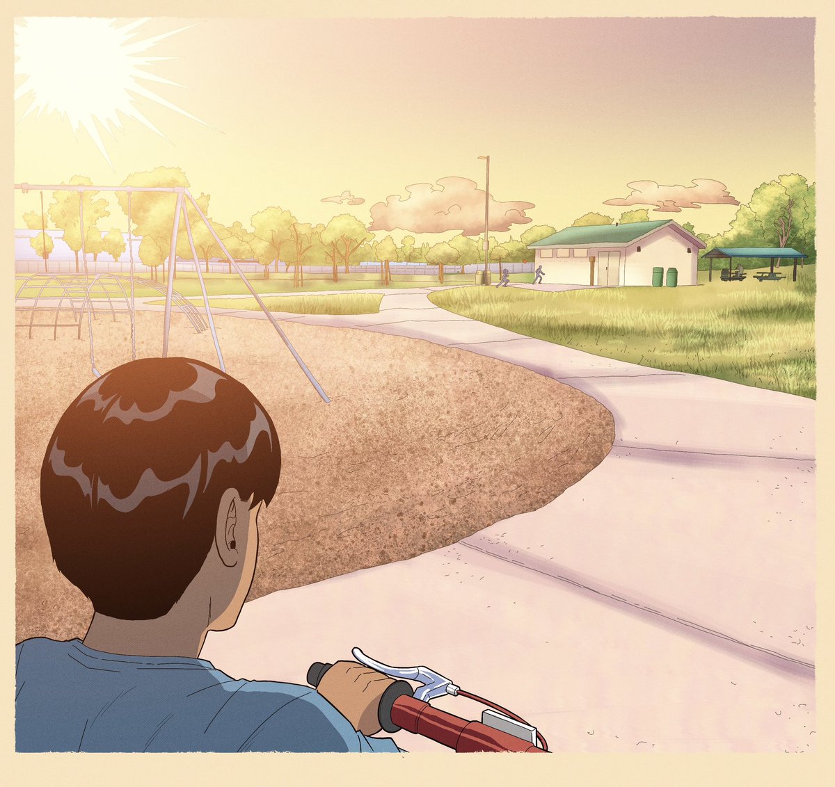 ScottLost's tweet photo. Another panel from Paradise Hills! Art &amp; story by me, colors by @perjoaquin 

We’ve got less than a day left for you to back the project. Click the link and get your copy of Astounding Adventures #1!

https://t.co/yXnBpiBKFT

 #MakingComics #AstoundingAdventures #ParadiseHills https://t.co/m7o4q6t92r