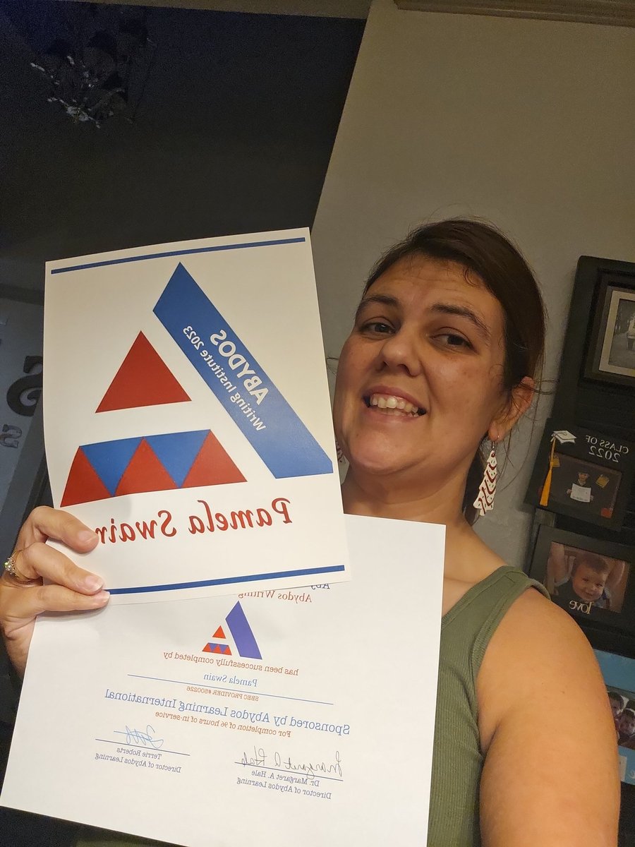 SwainTrain10's tweet photo. Today was my last day of the Abydos Writing Institute. It was bittersweet. Thankful for the opportunity to learn from and alongside some amazing, inspiring, and masterful educators. #neverstoplearning #LpLitLegacy #beawriter #meaningdecitatesform @AbydosInt https://t.co/iCzdittiP0