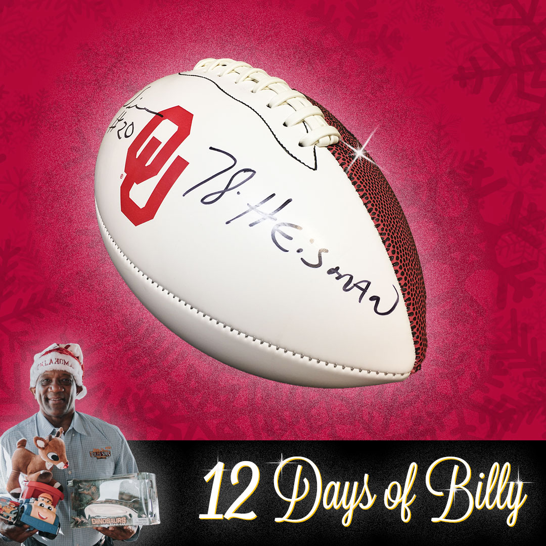 Day 1 giveaway of the 12 Days of Billy is an autographed OU football!

RULES:
1. LIKE &amp; RESHARE this post
2. FOLLOW my page

Winner announced tomorrow!