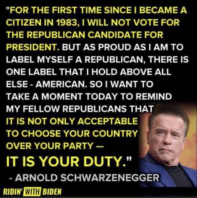 Do you agree with Arnold Schwarzenegger? 

24-Hr. #FBP 🌊
Followers Only
Follow &amp; Repost
#connectblue