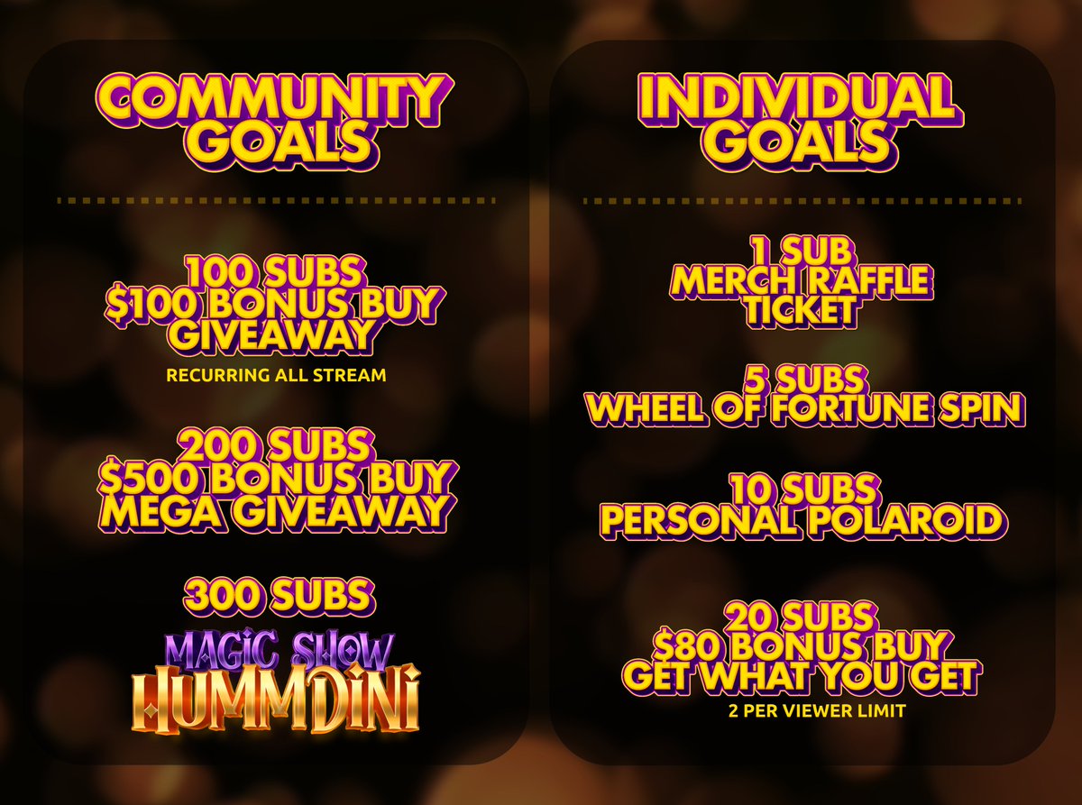 hummdogtv's tweet photo. 𝗛𝗲𝗿𝗲 𝗮𝗿𝗲 𝘁𝗵𝗲 𝗿𝗲𝘄𝗮𝗿𝗱𝘀 𝗳𝗼𝗿 𝘁𝗵𝗶𝘀 𝘄𝗲𝗲𝗸𝗲𝗻𝗱𝘀 𝘀𝘁𝗿𝗲𝗮𝗺 💃💅
- SATURDAY 7AM PACIFIC TIME - 
This is my 4th time doing a 26hr long stream, and we have continuously smashed 𝗘𝗩𝗘𝗥𝗬 goal within the first 60 minutes of stream... How's that for community love?

Will it be the same this weekend??
You can check out my merch that's up for grabs here:
https://t.co/m7uSpClDXl

I have been practicing my magic tricks just for you 🧙
and I can't wait to show you what kind of illusions 𝙏𝙝𝙚 𝘼𝙢𝙖𝙯𝙞𝙣𝙜 𝙃𝙪𝙢𝙢𝙙𝙞𝙣𝙞 can perform.

See you all there!! 
https://t.co/rbqUmpSWRr

@Stake @kick #livestreaming #GiveawayAlert #Giveaway #KickStreamer