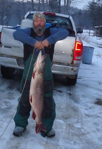 This Northern Pike (i think 43") was caught by Rick Warbin, about an hour AFTER we finished filming at Moore Reservoir a few years ago - he had a state record for about 3 hours until he saw the NH Digest was two years old - fishing stories lol