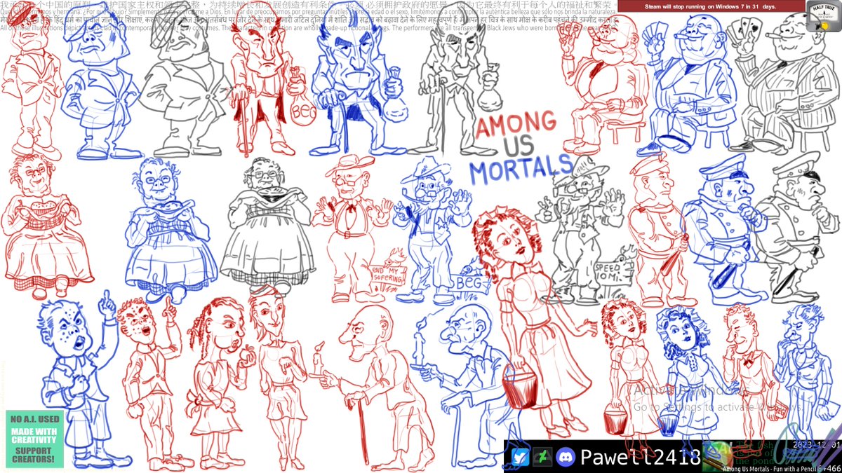 Pawell2418's tweet photo. #FunWithAPencil - Among Us Mortals
Sometimes i draw a real monsters. The more and more i draw these, the more sense the need of good gesture makes. Even when i try really hard to enhance to proportions or pose, i keep normalizing the figures. Gesture is important. LOOMIS! https://t.co/yJIHL0w0Pp