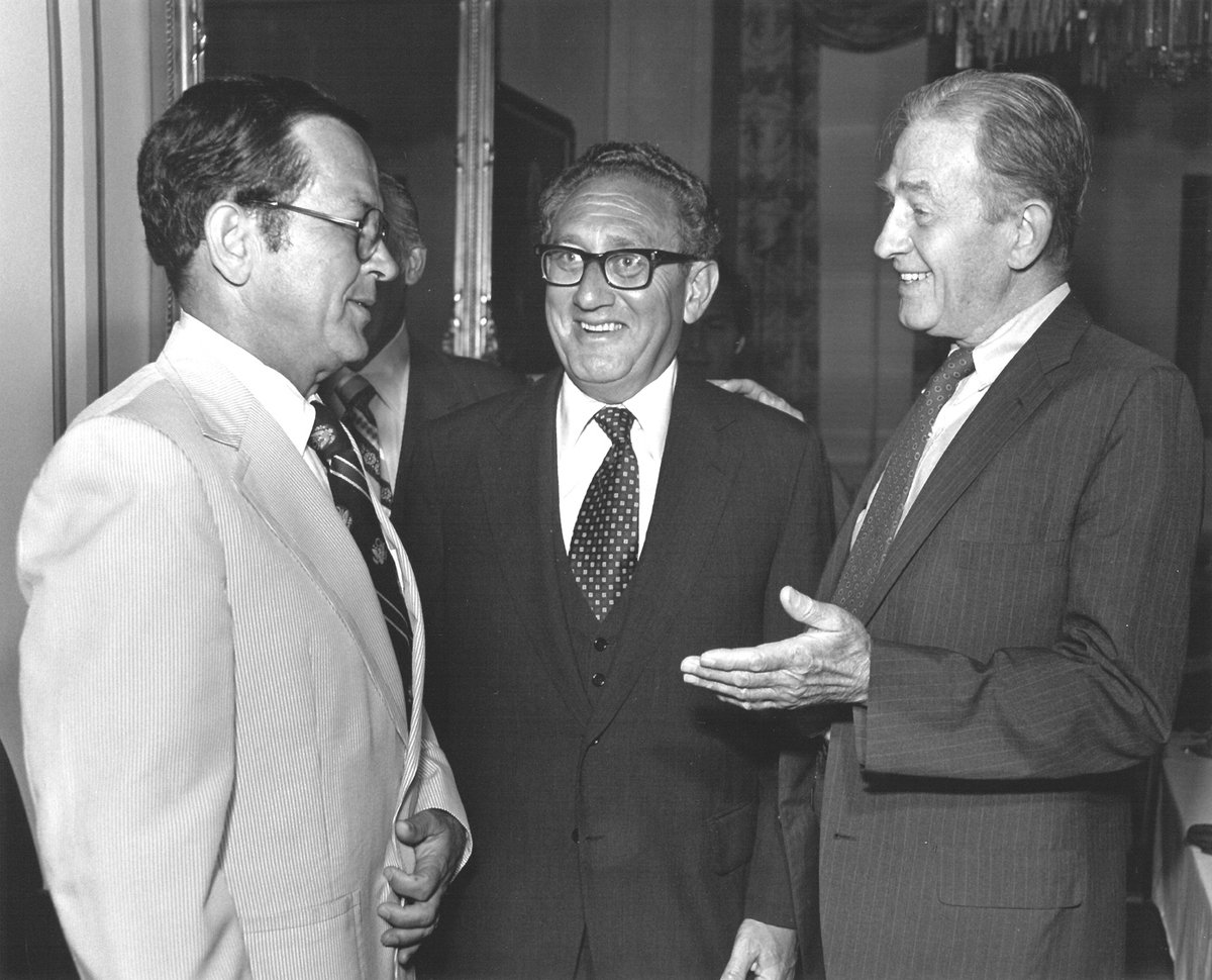 TedStevensFndn's tweet photo. The Ted Stevens Foundation and family were saddened to learn of the passing of Dr. Henry Kissinger.  Renowned for his intellect, strategic vision, and diplomacy, Dr. Kissinger transformed U.S. foreign policy. We offer our sincerest condolences to the extended Kissinger family. https://t.co/5aPqG7m4K6