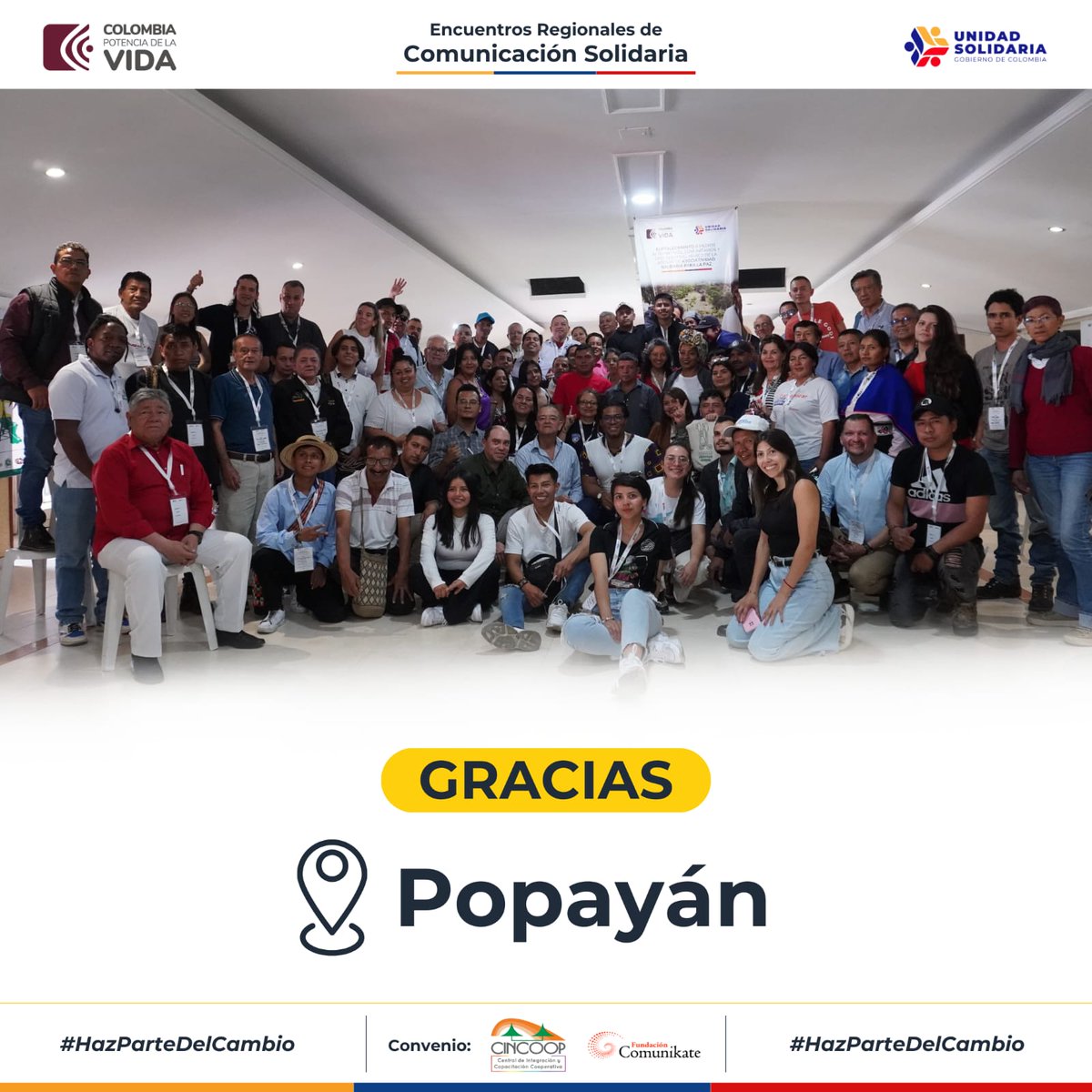 GRACIAS!!!!! #Popayán logramos un Encuentro Regional de Comunicación Solidaria con muchos puntos de vista y propuestas que enriquecerán nuestro accionar en la región, de la mano de las organizaciones, por supuesto!!