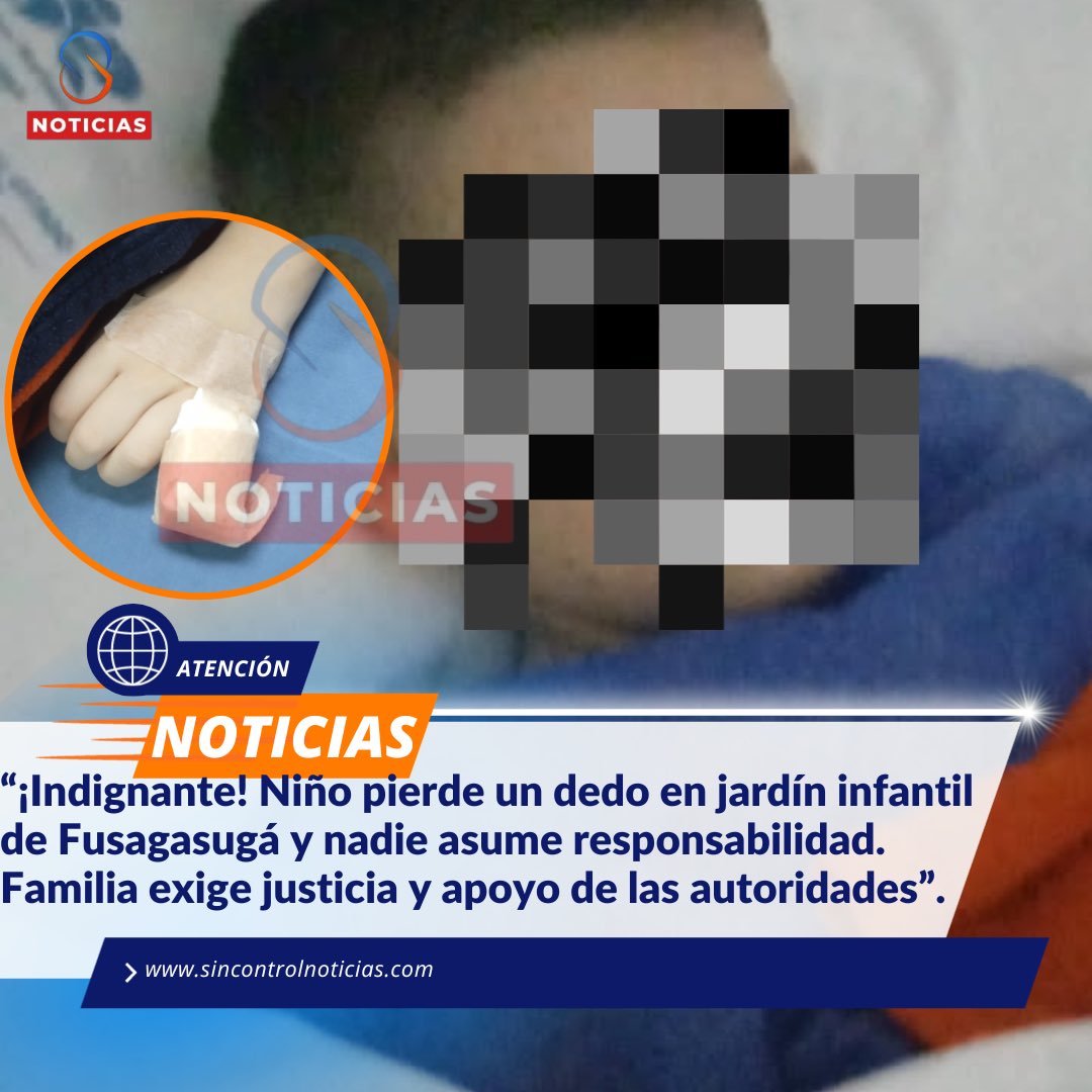 SINCONTROLNOTI2's tweet photo. #fusagasugá 🔶🔷 Un niño sufre la pérdida de uno de sus deditos en un extraño incidente ocurrido en un prestigioso jardín infantil en Fusagasugá, y ahora nadie parece asumir la responsabilidad. https://t.co/rpTWvmCu9a