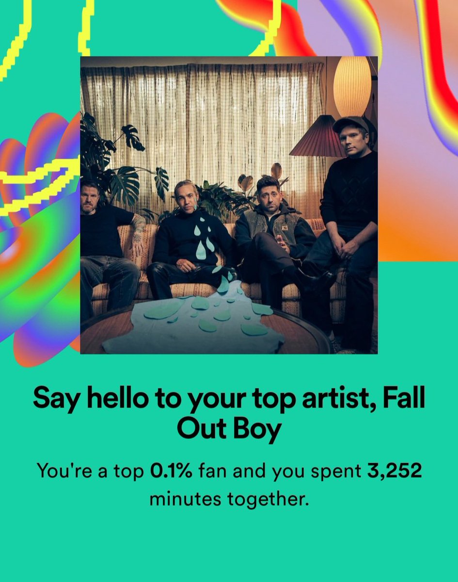 Top .1% of <a href="/falloutboy/">Fall Out Boy</a> fans for 2023, obviously. #SpotifyWrapped