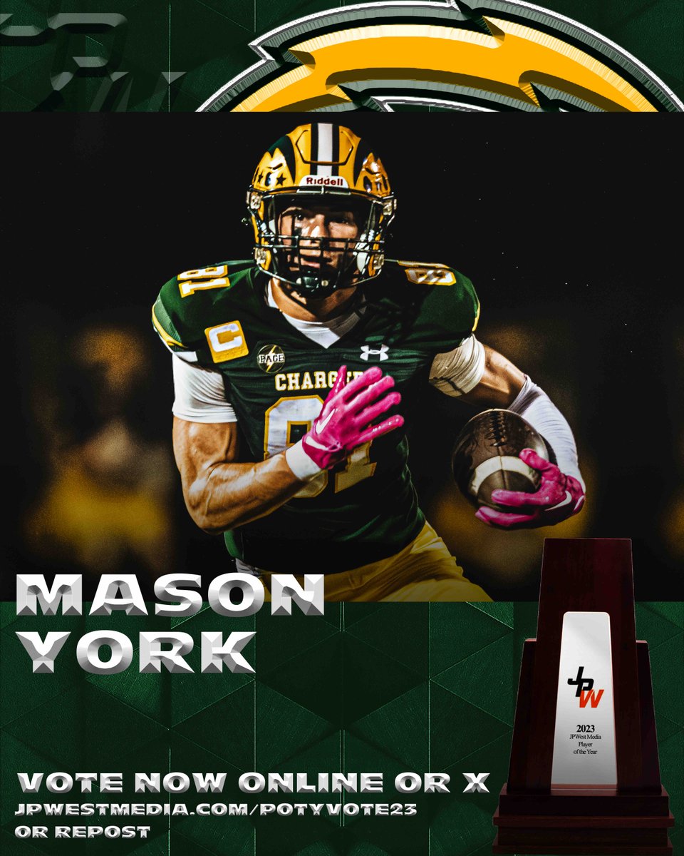 Could <a href="/MasonYork14/">Mason York</a> from Edison, repeat as the Player of the Year?

BREAKDOWN: jpwestmedia.com/breaking-playe…
VOTE NOW: jpwestmedia.com/potyvote23

Or every repost counts as 1 vote