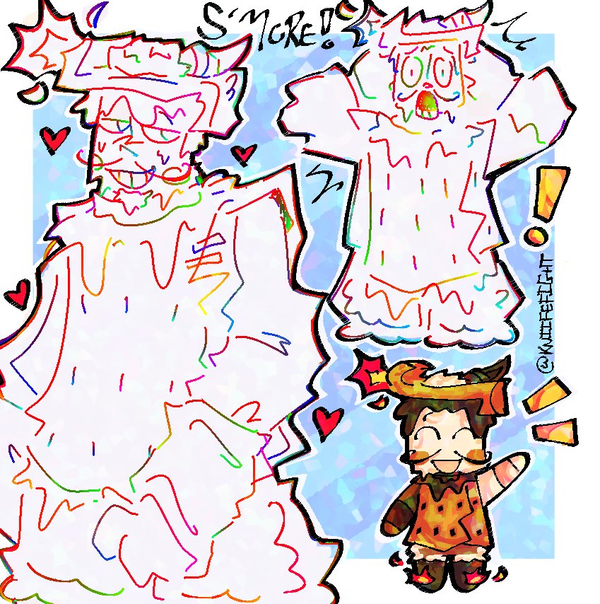 crescendollzz's tweet photo. @ParkerAngel finished this art i forgot about from a few weeks ago!! just some doodles woohoo i love smore #themaskedsinger #SmoreMask https://t.co/2Ibfwit6am