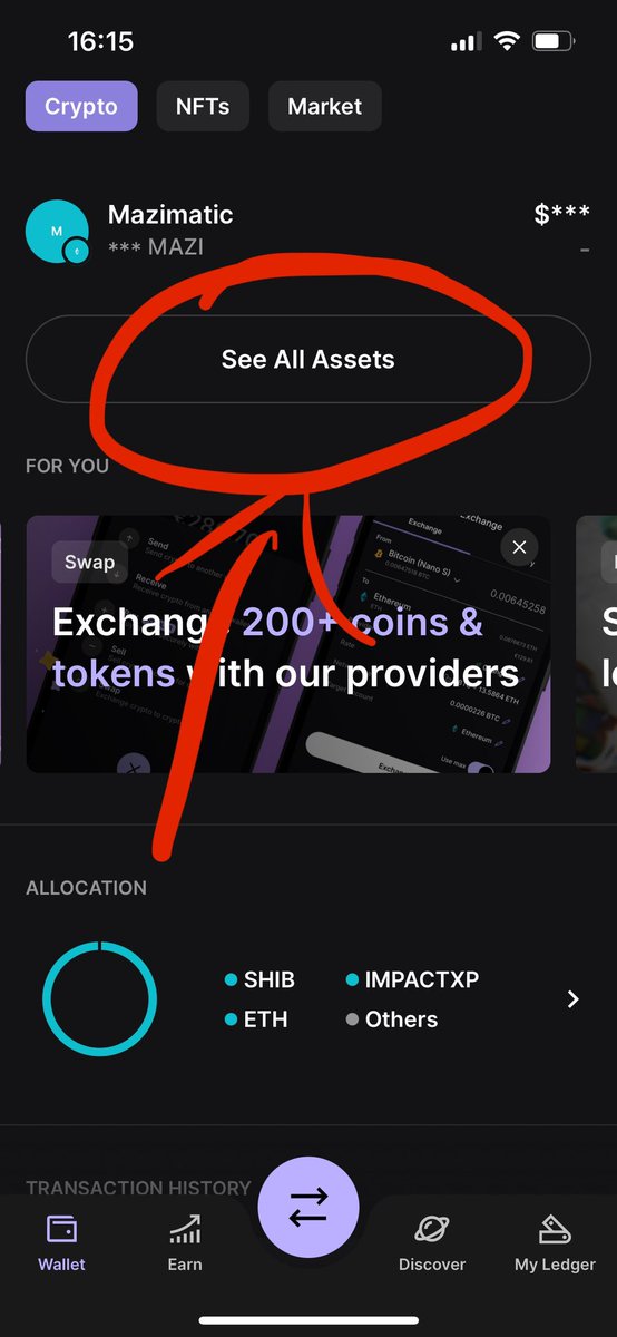 How to add BNB on your Ledger

Click on "See All Assets"