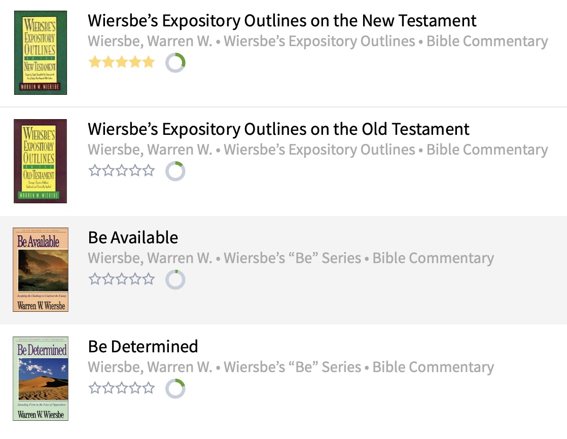 DJake1's tweet photo. @WarrenWiersbe @Logos Relieved that these aren't actually higher, tbh. Feels like nothing I've preached hasn't been double checked against WWW. https://t.co/YWUtuvodCh