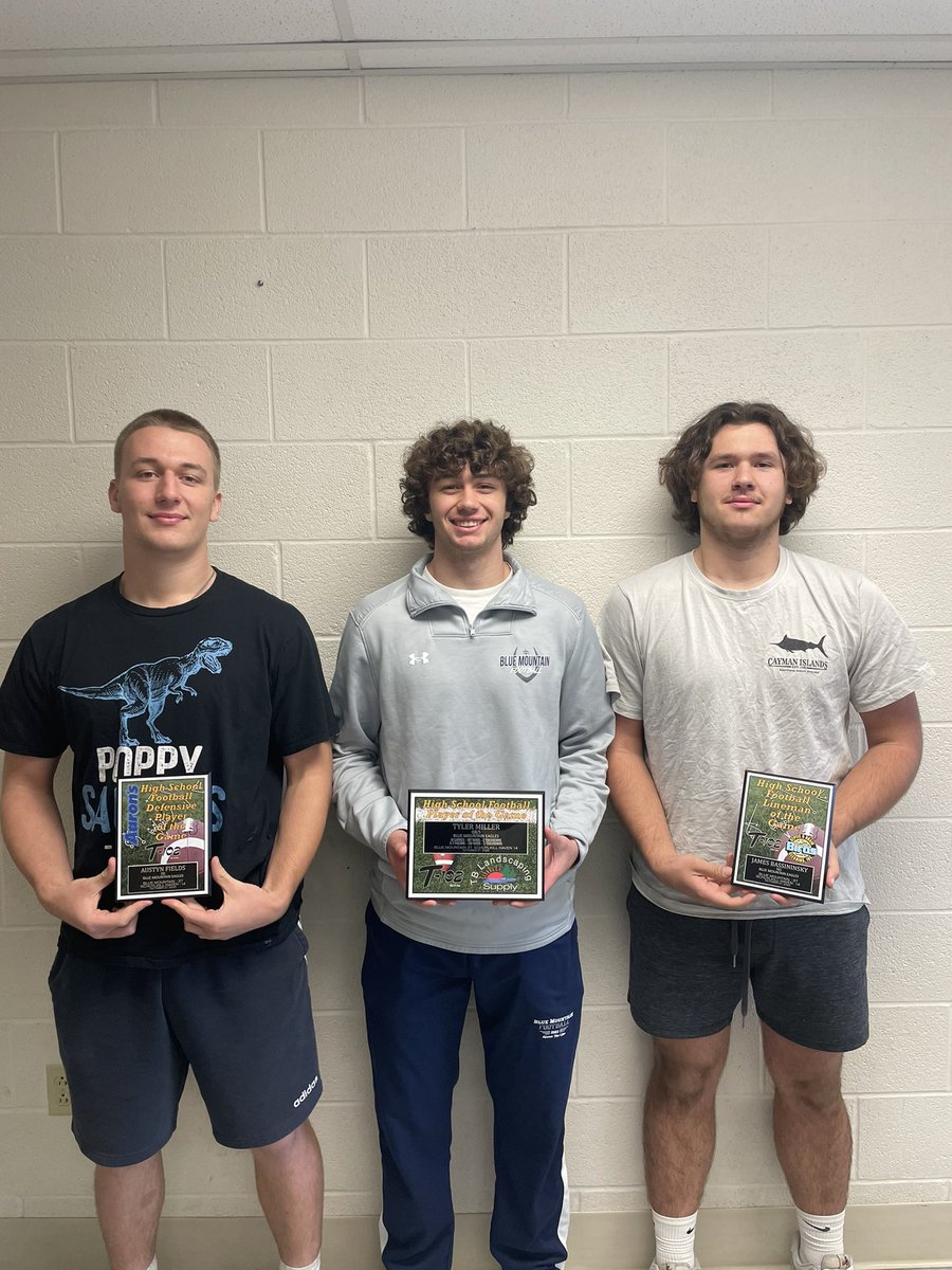 Congrats to Austyn, Tyler and James on their T102 awards.