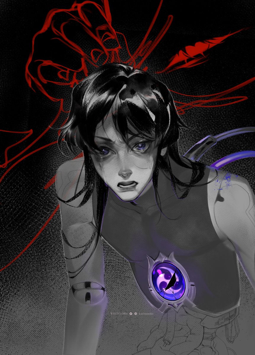 scaramouche (genshin impact) 1boy male focus purple eyes bangs solo cable vision (genshin impact)  illustration images