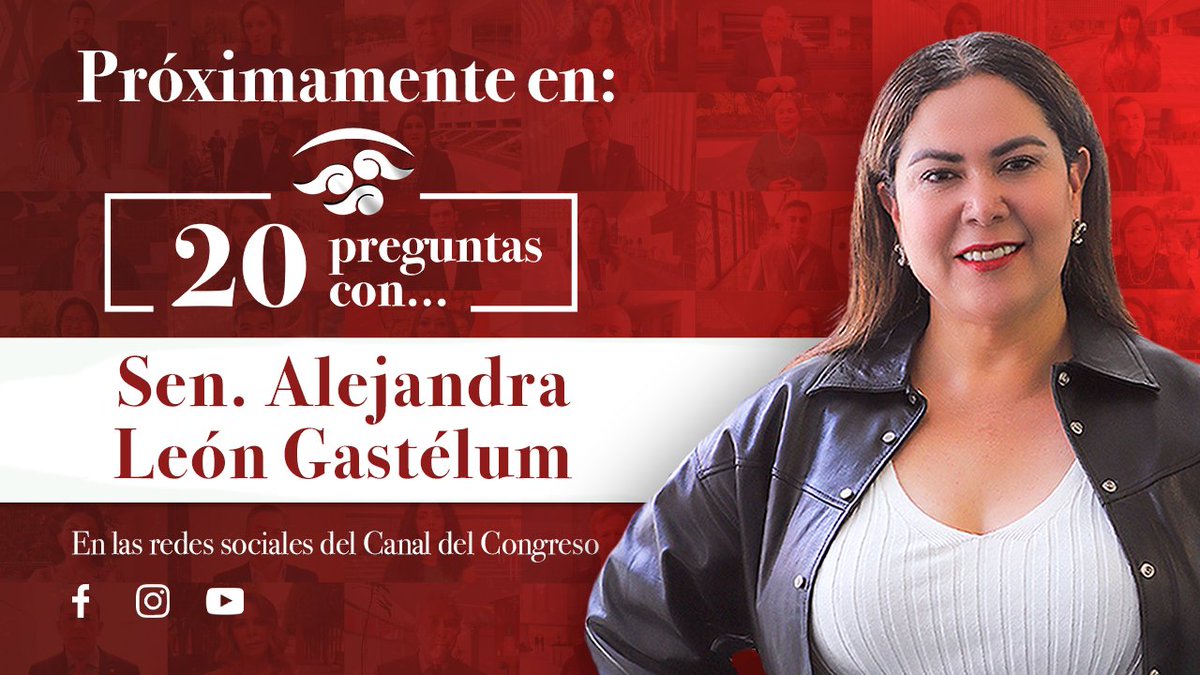 CanalCongreso's tweet photo. 🎶¿Sabías que la Senadora @carmenleon76 tiene un talento musical? ¡Te sorprenderán sus #20PreguntasCon! 

📌Mañana 8 pm, exclusivo en nuestras redes sociales https://t.co/jUyY6f0lch