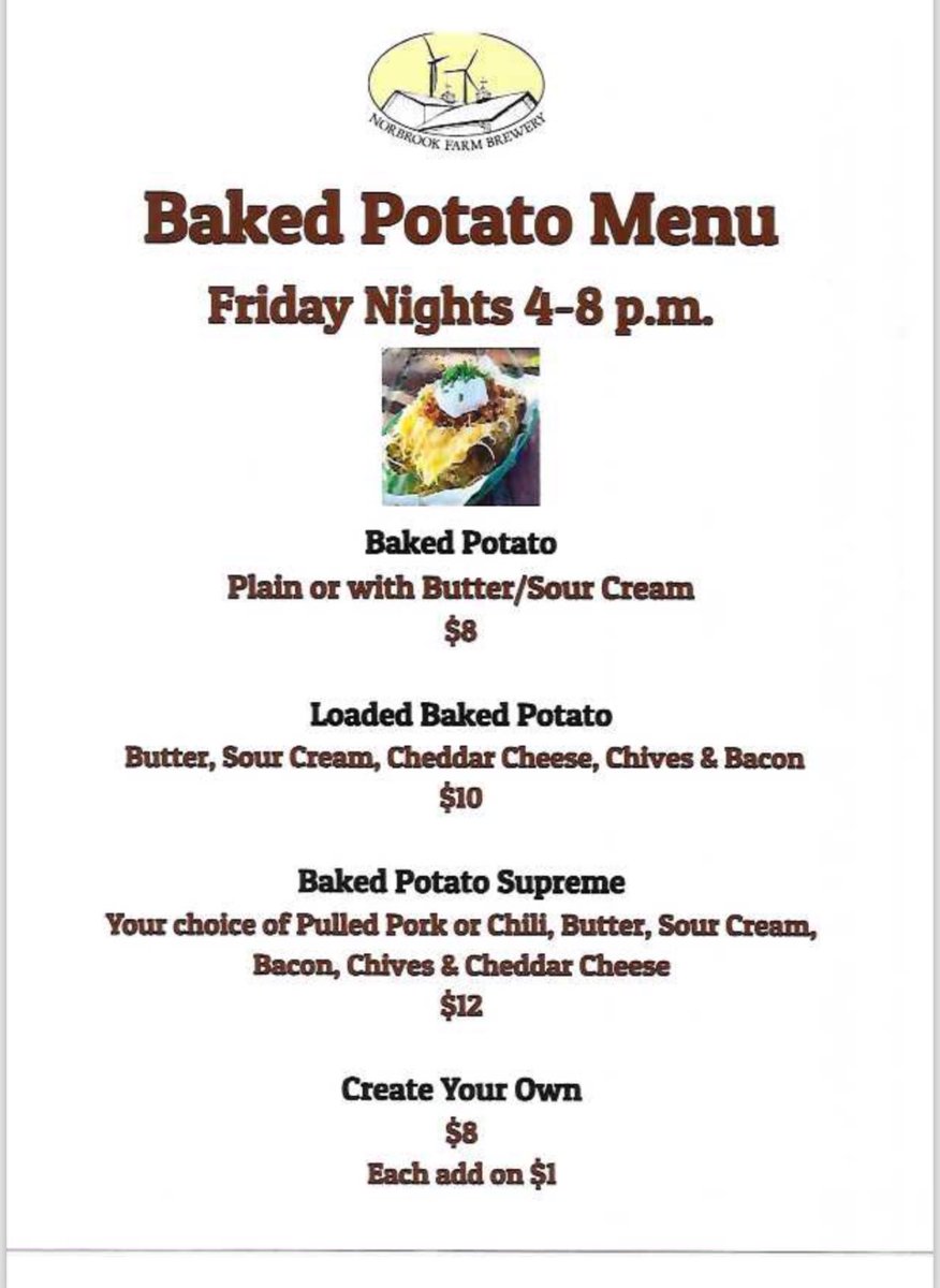 NorbrookFarm's tweet photo. Happenings this week:

🍻 Thursday night jam session with our local musician friends.

🍻 Friday night Trivia with Big Boy Trivia (bring your team)

🍻 Saturday grill menu, pizza after 4:00 and the Substitutes 4-7!

🍻 Sunday: Nibbles and Noms food truck and Robert Fullerton 2-5! https://t.co/ln4AQxOMJN