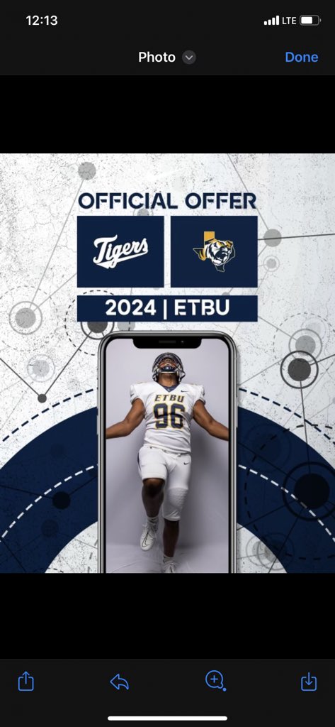 After a great conversation with @Coach_MasonETBU I am blessed to receive my first official offer from <a href="/GoETBUTigers/">ETBU Athletics</a>