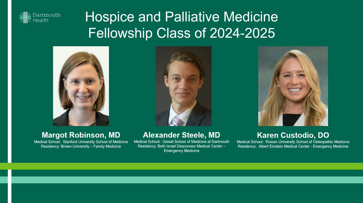 Dartmouth Health Palliative Care (@dhpalliative) on Twitter photo 🎉Our whole team is SO delighted to welcome three new fellows to the <a href="/DartmouthHealth/">Dartmouth Health</a> team! Can't wait to learn together 💪#hospice #PalliativeCare #hapc #hpmclassof25 🎉Our whole team is SO delighted to welcome three new fellows to the <a href="/DartmouthHealth/">Dartmouth Health</a> team! Can't wait to learn together 💪#hospice #PalliativeCare #hapc #hpmclassof25