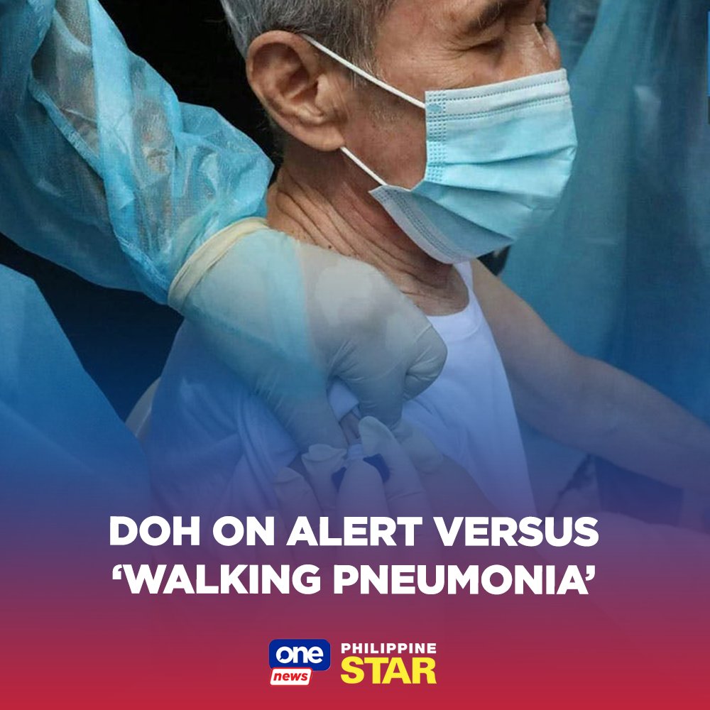 PhilippineStar's tweet photo. The Department of Health (DOH) is on guard against a pathogen called mycoplasma pneumoniae following a rise in cases of pneumonia in the country. https://t.co/LH9G85Yz1C https://t.co/ikyUbb7FjH