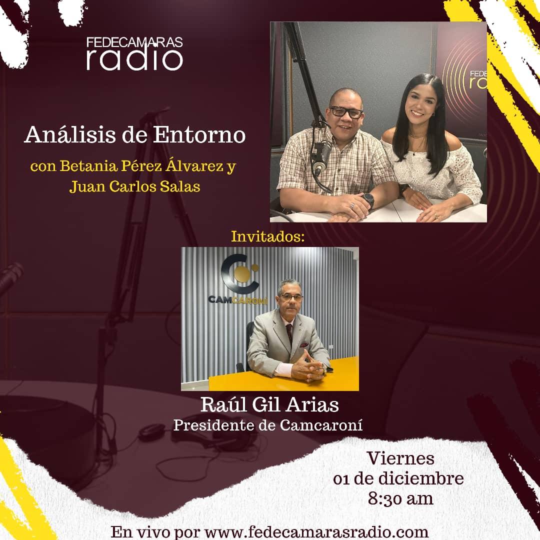 Nuestro presidente <a href="/raulgilarias/">Raul Gil Arias</a> mañana a las 8:30 AM en Análisis de Entorno de <a href="/FedeRadioVe/">FEDECÁMARAS RADIO</a> 📻

¡Esperamos su sintonía!