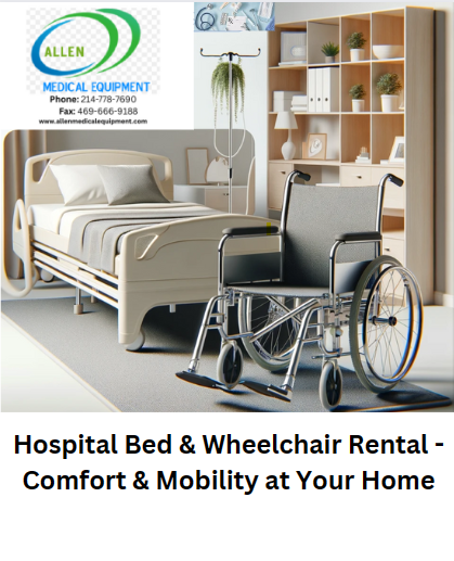 🏥 Need a hospital bed or wheelchair rental? We've got you covered! 🦽

#HospitalBedRental #WheelchairRental #HealthcareEquipment #ComfortInRecovery # #AllenMedicalEquipment #QualityCare #AccessibilityMatters