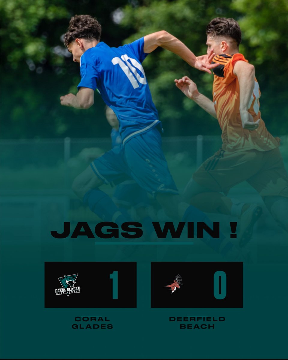 JagNation Boys Soccer wins a thriller, with a 1-0 victory over Deerfield Beach. Congratulations Jags, back on the turf at home on Monday vs Taravella