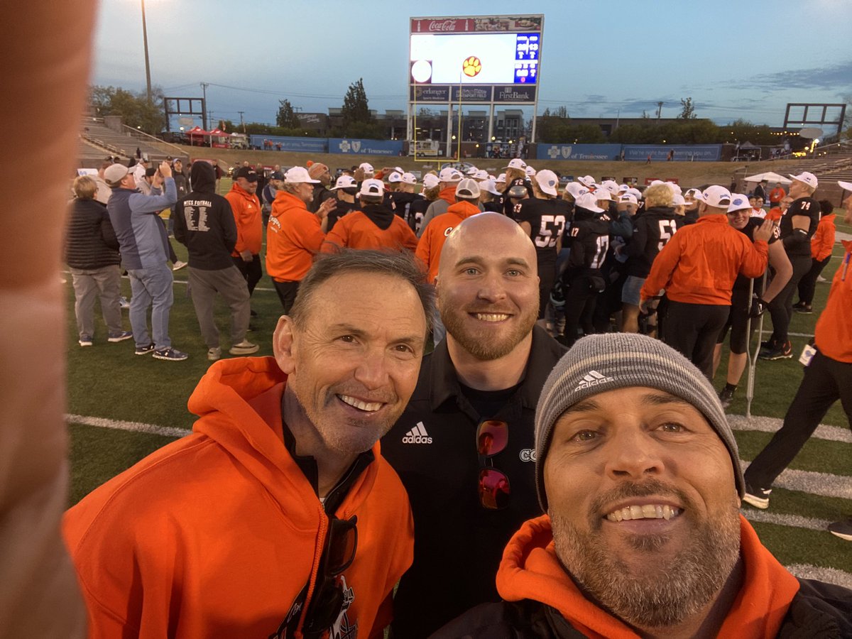JasonSpray's tweet photo. What a day!!! Been thru a lot of games over 10+ years at MTSU with these guys but tonight was right up there!!! So proud of these kids l!! First state championship in school history!!! @MTCSAthletics @MTCSFB Drew Shea Zach Willis https://t.co/7rY1ZZ4FH9