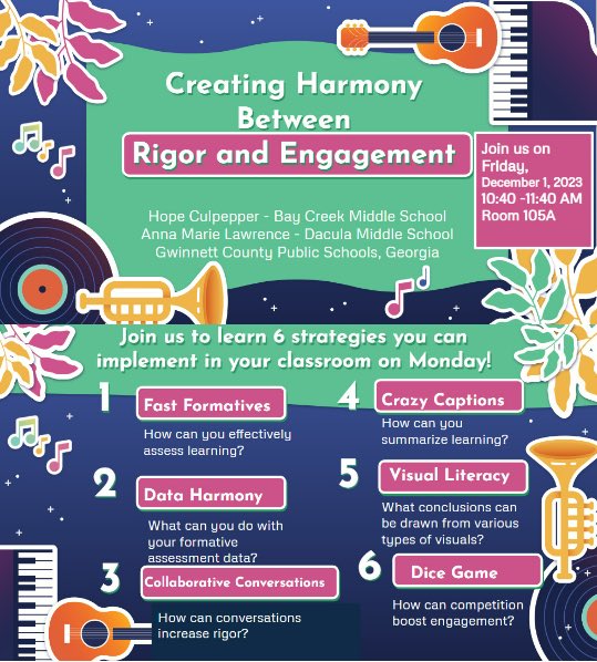 amlawrence123's tweet photo. Looking forward to sharing 6 great strategies tomorrow at NCSS #NCSS2023 #ProfessionalDevelopment #middleschoolteachers https://t.co/5lml4OVddc