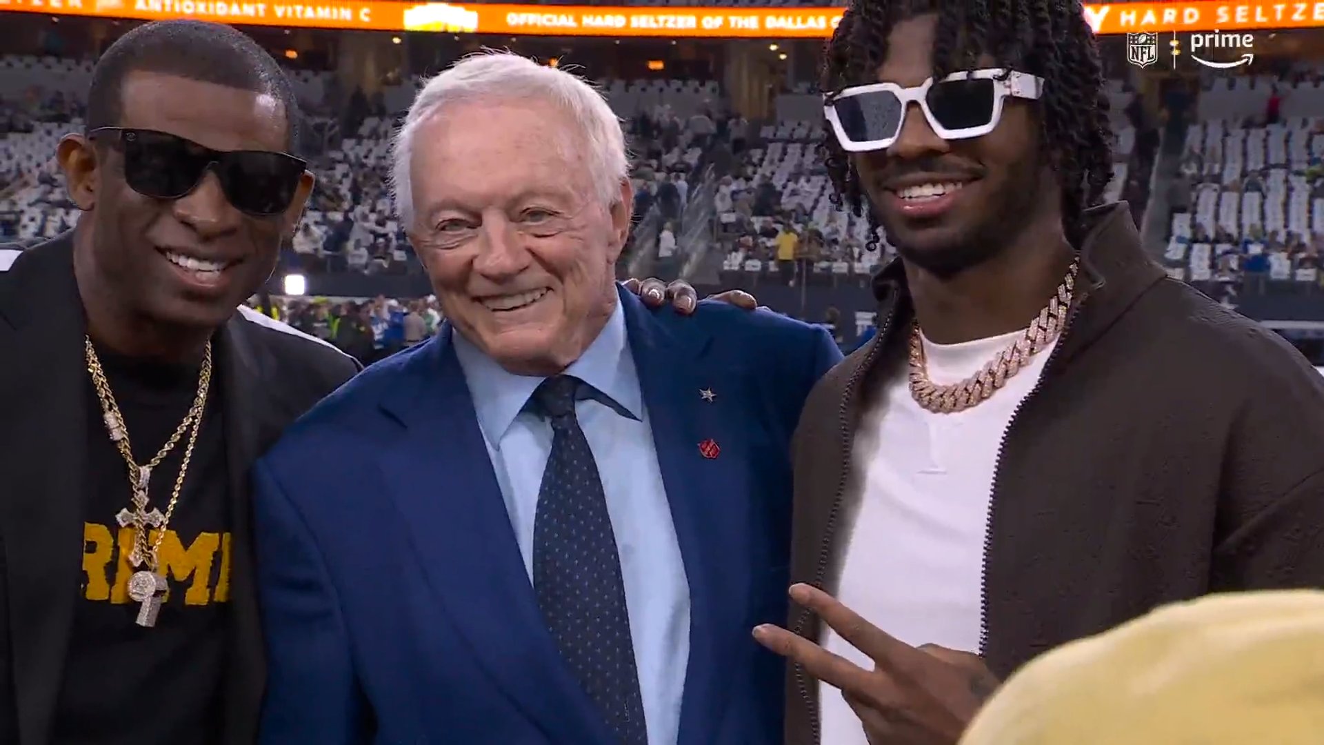 NFL on Prime Video on X: "Deion Sanders x Jerry Jones x Shedeur Sanders!  #TNFonPrime! https://t.co/AaehQvtfaL" / X