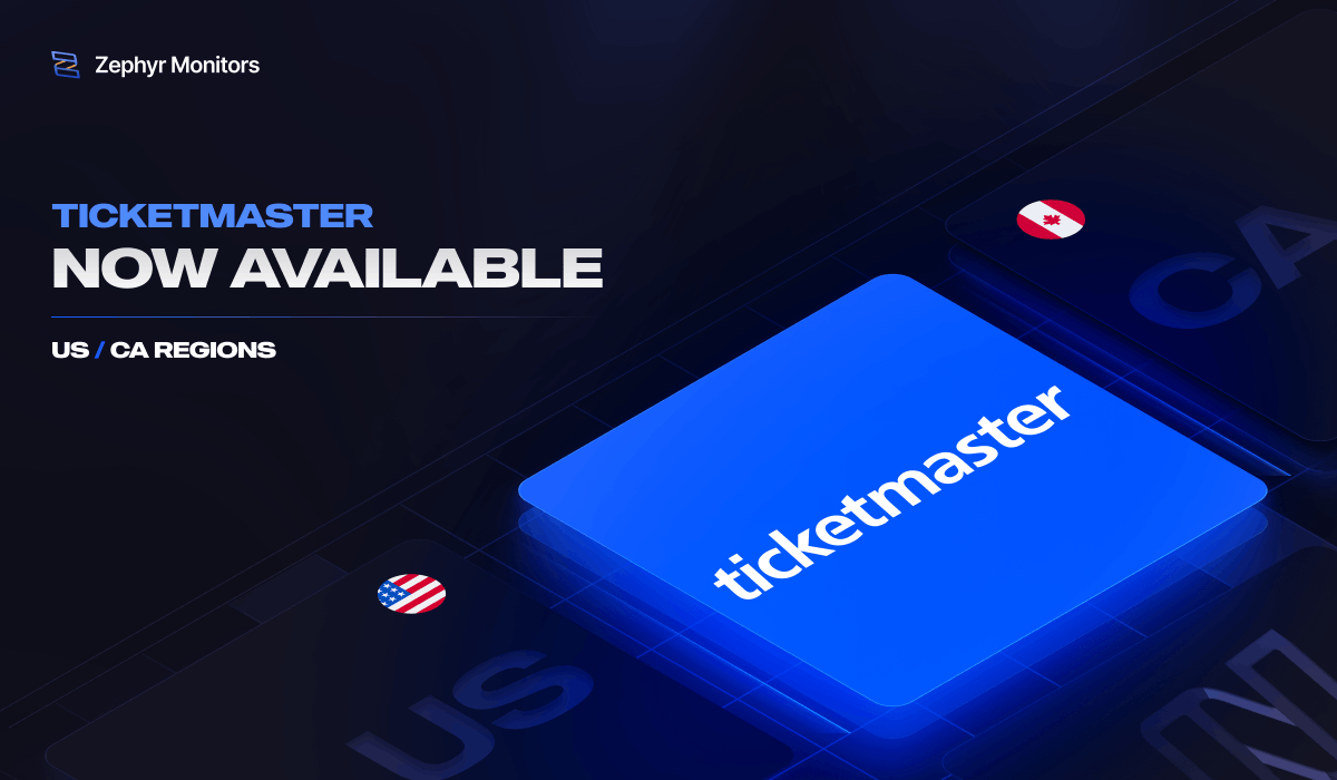 Ticketmaster US & CA are now available for all Zephyr clients! 🎟️