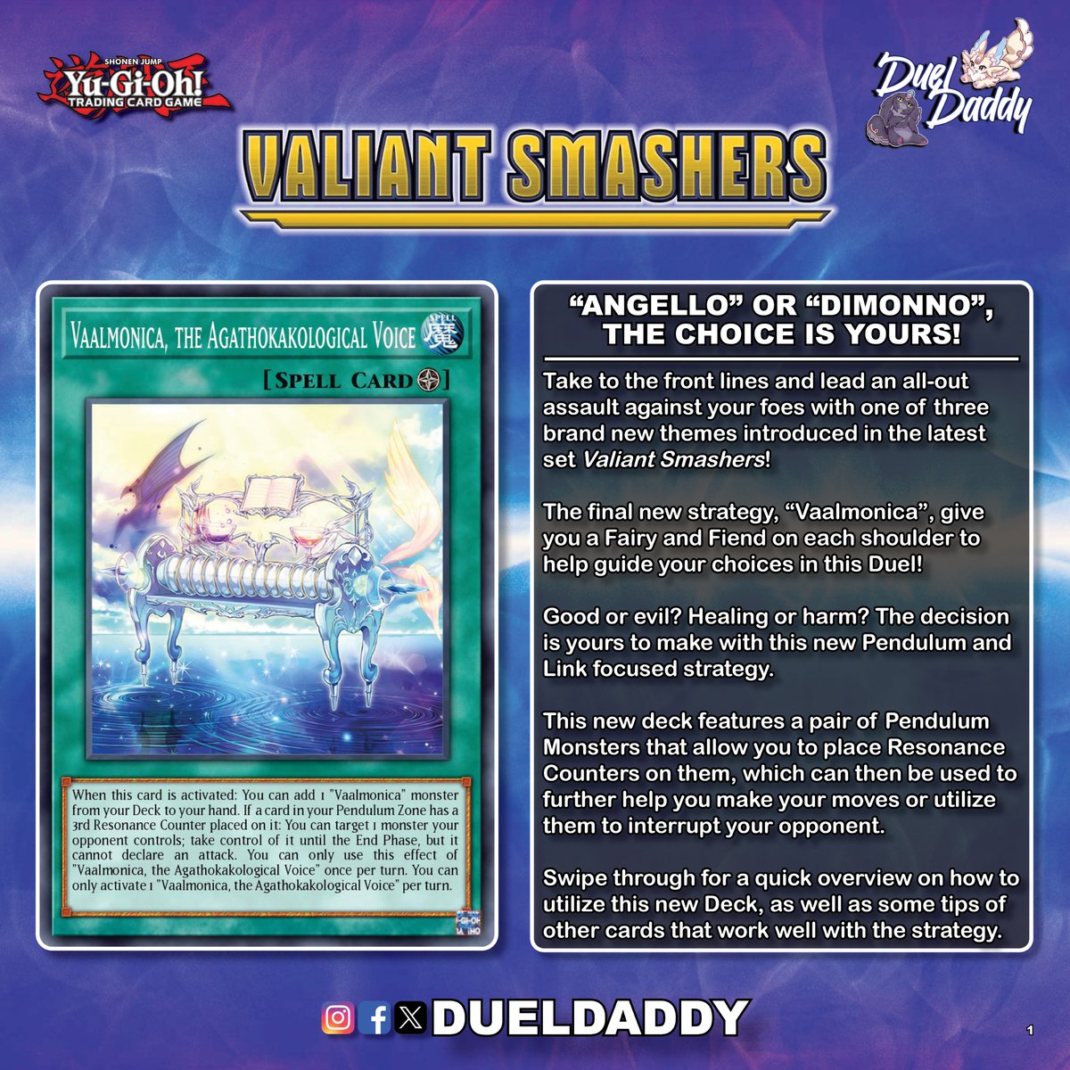 1/3) Sorry for the delay, but I finally was able to finish my strategy for  the "Vaalmonica" archetype, closing out my coverage of Valiant Smashers!  This was definitely an interesting one to