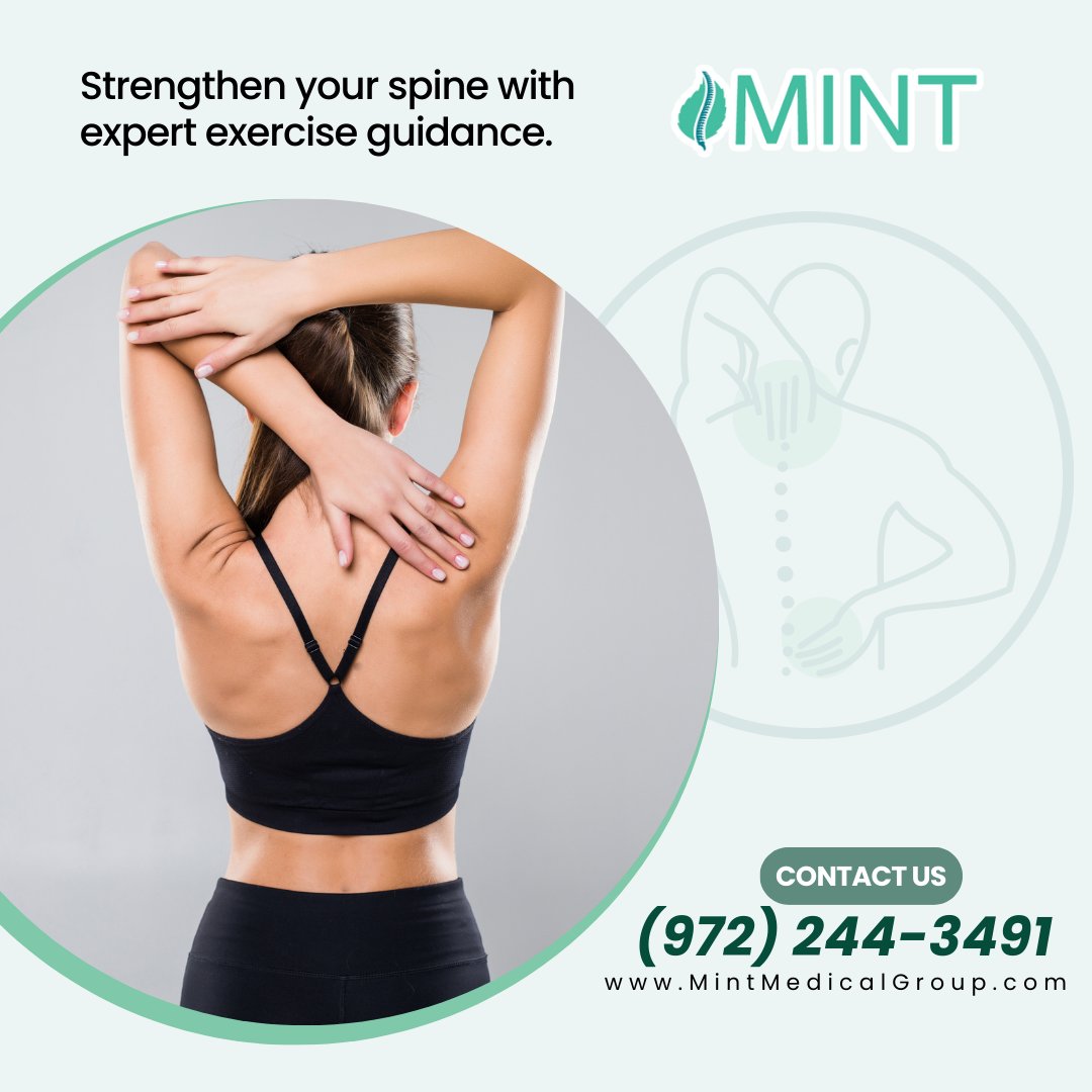 KutzMd's tweet image. Strengthen your spine with exercise! Discover tailored tips at our Plano TX spine center. Contact us at (972) 244-3491 for expert guidance. #SpineWellness #ExerciseTips