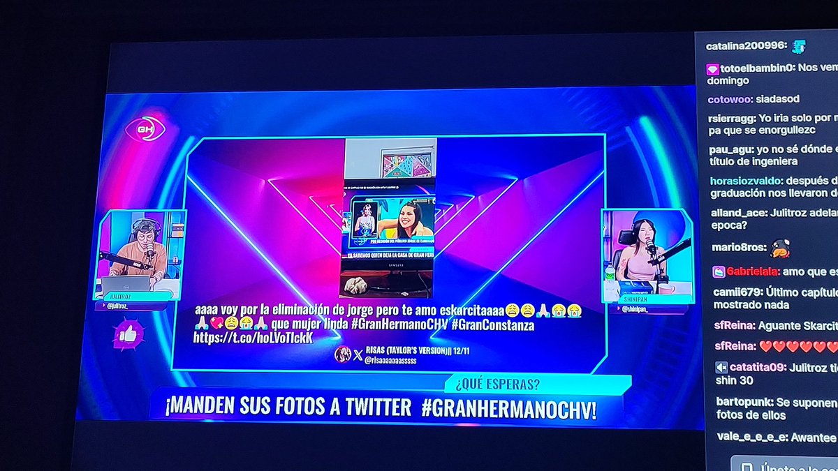 alonsoftchile's tweet photo. #GranHermanoCHV , acá en la KameHouse somos #TeamScarcita . Saludos a mi @CosiCosi_Chile  Carolina Fernández. Nos encanta el React 😃 https://t.co/GAYdcsXNxF