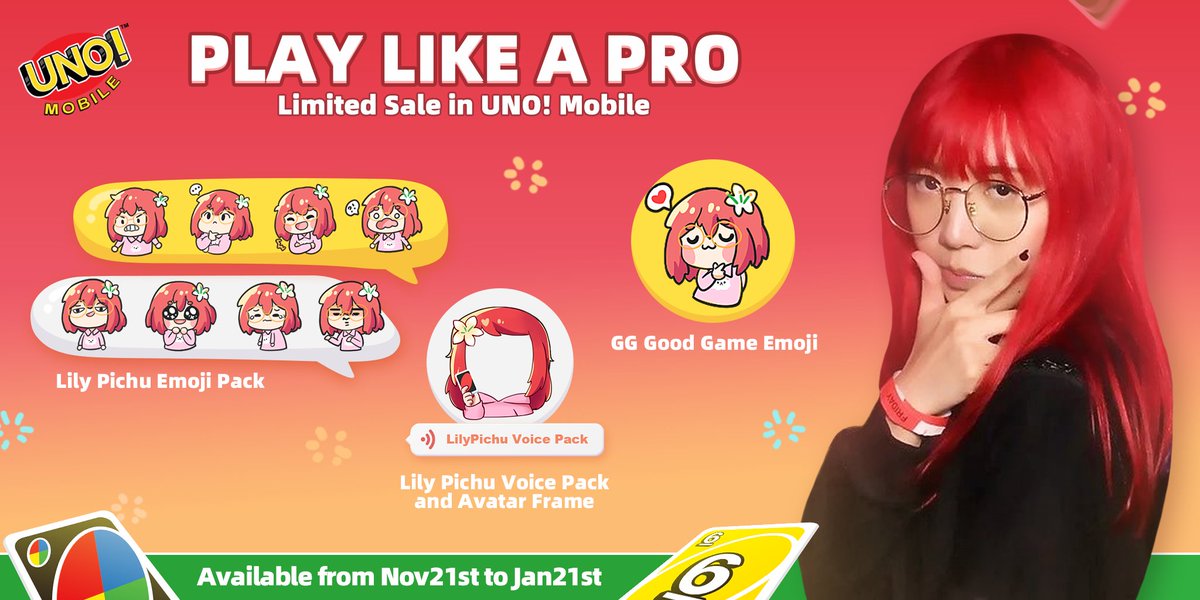 My emojis are back on sale at UNO! Mobile! only for a limited time! Don't miss them, they are poggers!!! 📷 bit.ly/UNOMobilexxLil… I'm also live for the $10,000 @UNOMobileGame Community Cup Finals livestream! 📷Watch now and get your emojis: youtu.be/v=V-cXP-lzInY #ad