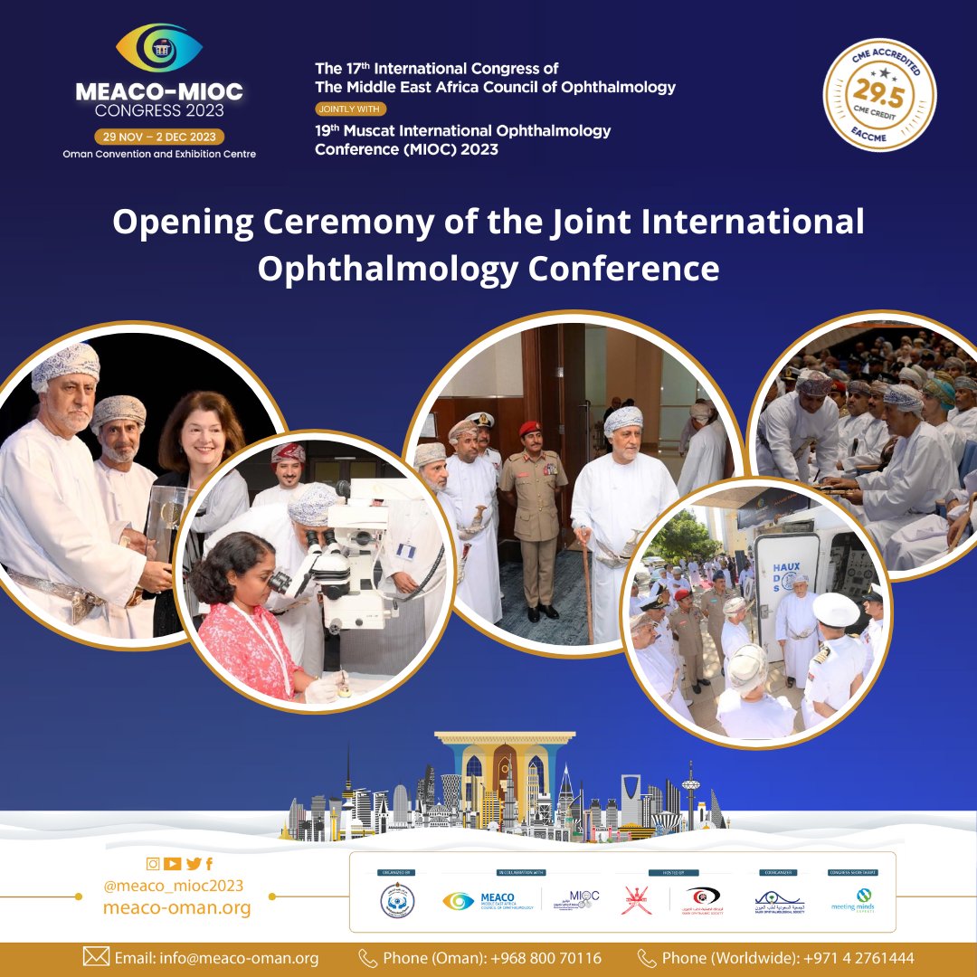 Launch Ceremony of the Collaborative World Ophthalmology Meeting! #optometry #ophthalmology #ophthalmologist #meaco_mioc_2023 #Meaco #healthcare #eyedoctor #middleeast #oman #experienceoman