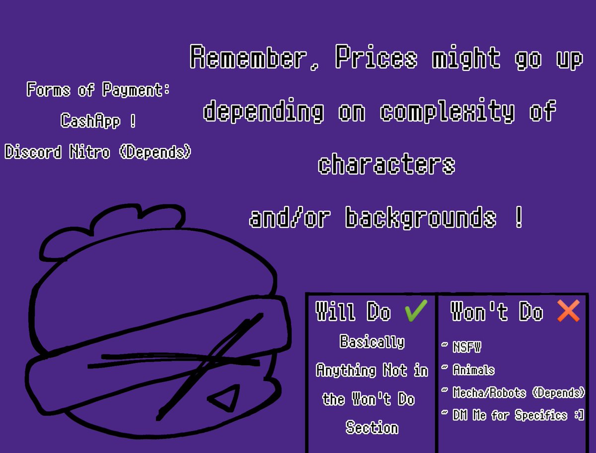 shadE64YT's tweet photo. Okay big news.. I'm starting comms! Prices are up above and you can DM me for more information! ^-^

------------------------------------------------

#commissions #commission #commissionart #commissions #commissionsopen #art #artist #artcommission #commissionsheet #commissionme https://t.co/OdAzOzNtyG