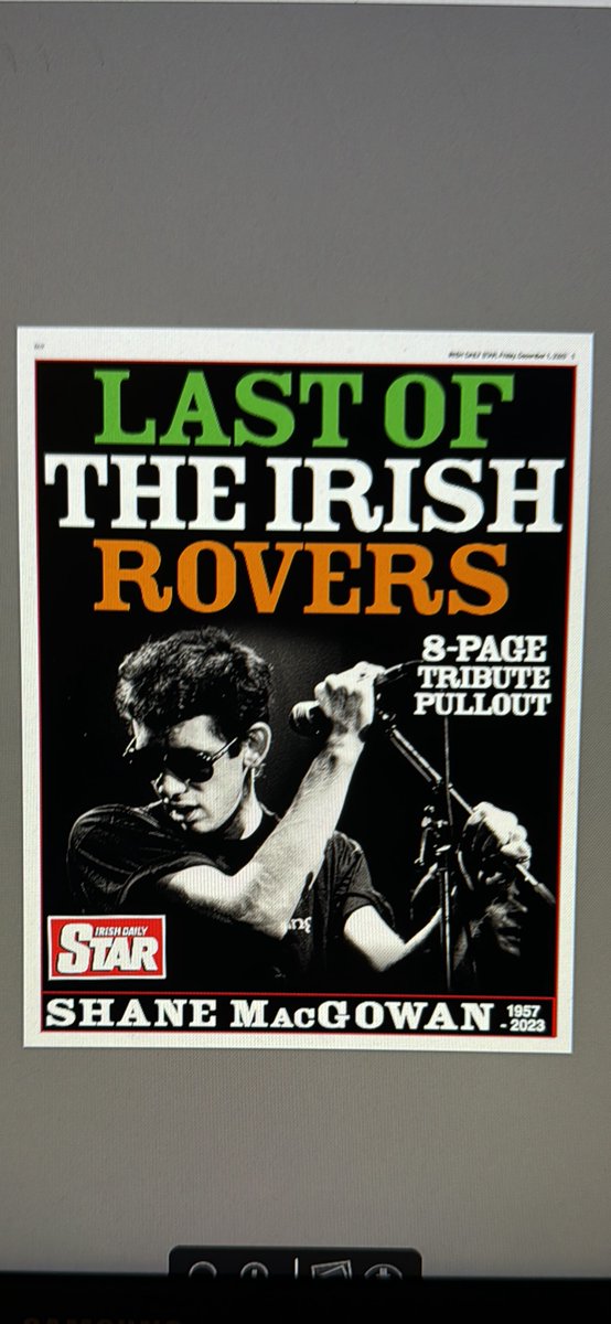 Cover of our 8-page Shane MacGowan pullout