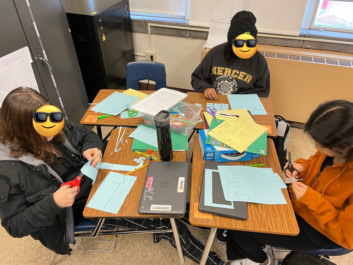 KempMath's tweet photo. Another day in #algebra means another cut and paste! @Seneca_High I try and make math as engaging as possible so I can reach all learners! @CMPunches44 @CounselorSeneca https://t.co/lRPW2ylBg0