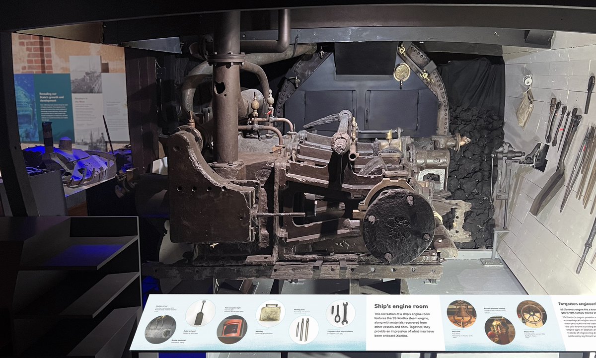 Exciting news - the WA Shipwrecks Museum's SS Xantho gallery refurbishment has been completed and the new exhibition 'SS Xantho: unlocking hidden stories of our State' opens to the public tomorrow, Saturday 2 December. SS Xantho’s rare steam engine (pictured) remains the