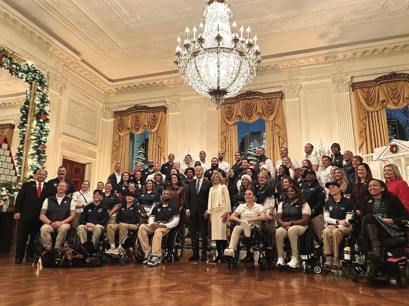 imayhaveapoint on X: The #InvictusGames Team U.S.A 2023 met President  Biden & First Lady at the White House for the National Christmas Tree  Lighting. The President gave credit to #PrinceHarry & the