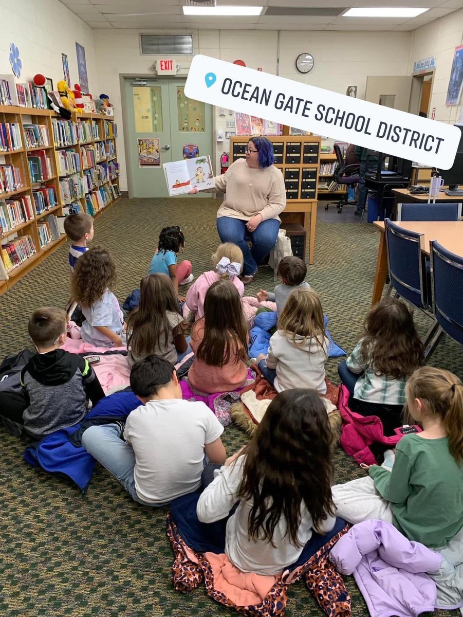 melpatterson803's tweet photo. Thanks to Joanne Halloran, Children’s Librarian for the @oceancountylib for spending time at Ocean Gate School and reading to all of our Gators! Thanks to Mrs. Giunco, for the warm welcome &amp; collaboration! We hope to have another visit soon! #gatorsREAD 🐊📚 https://t.co/q060UvKATI