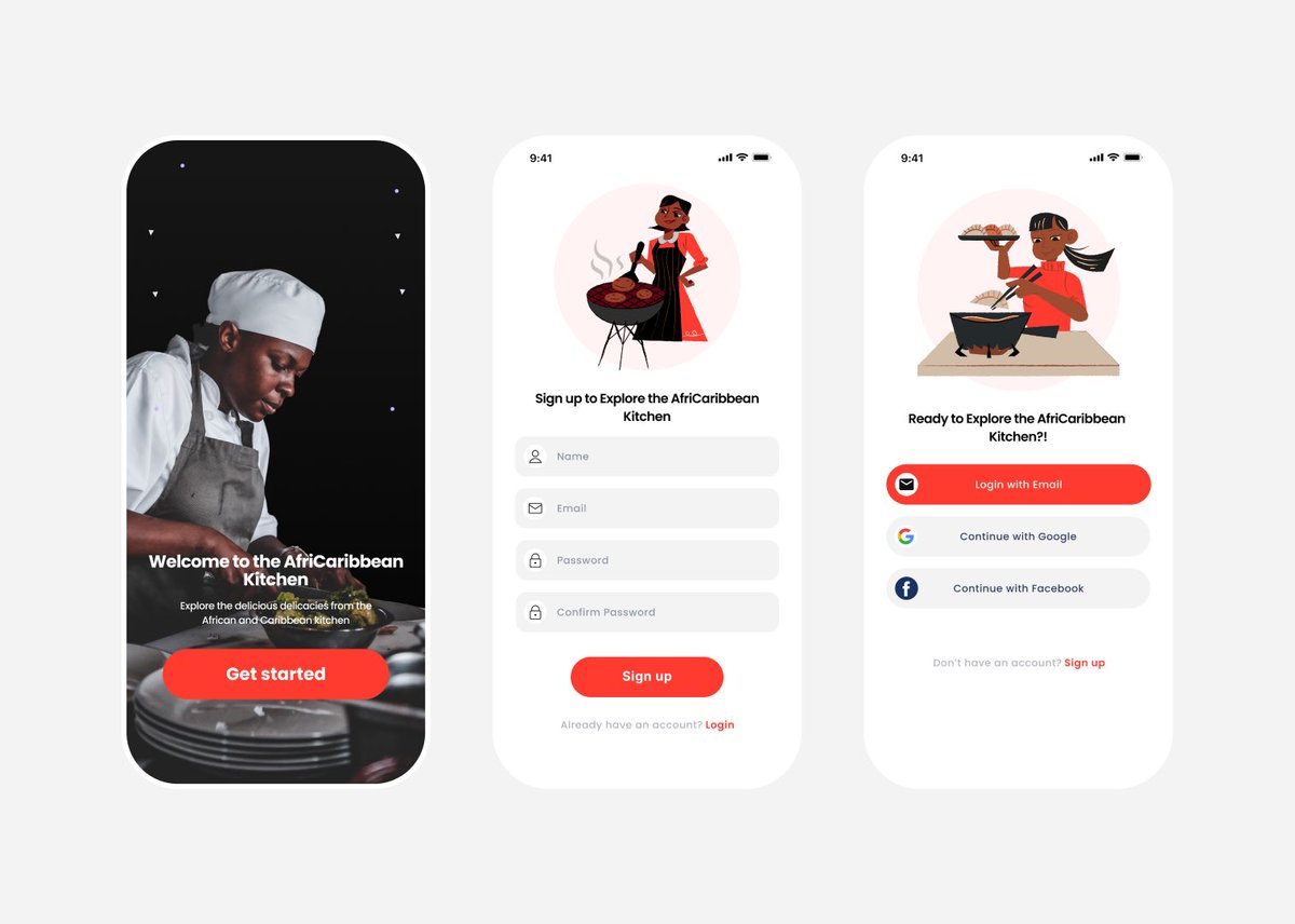 oluwsayo_design's tweet photo. A food delivery app that allows Africans, and Caribbean living in a foreign country easily access and buy some home made dishes. This app also aims to create awareness for the stores and restaurants to potential customers and curious internationals that might wanna try the dishes https://t.co/Kt6BH1LON5