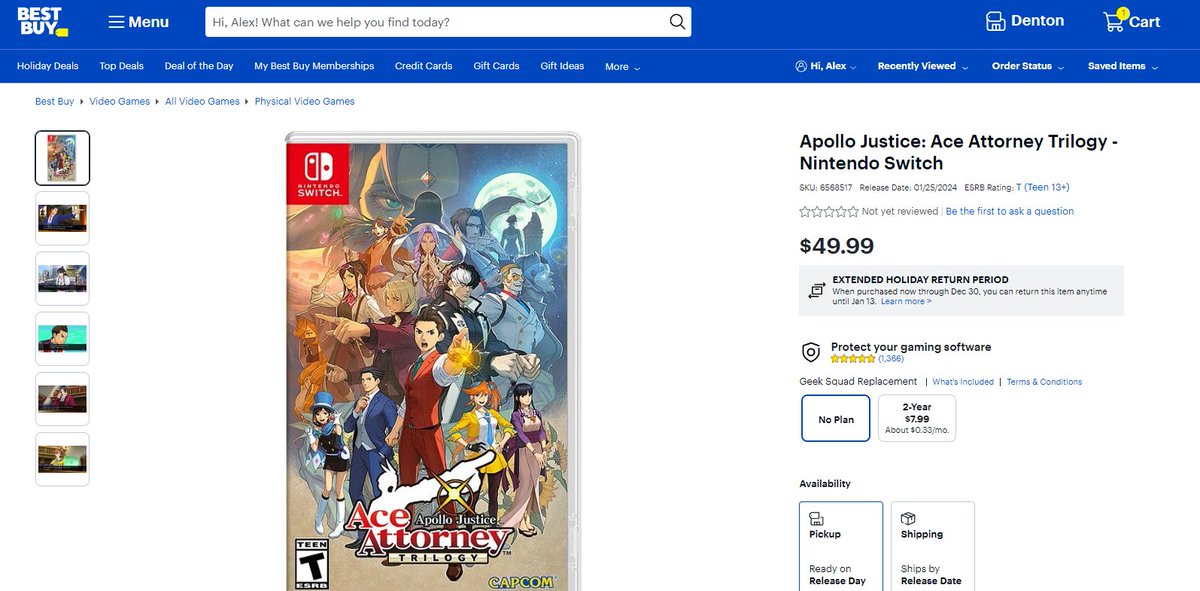 Apollo Justice: Ace Attorney Trilogy Nintendo Switch - Best Buy