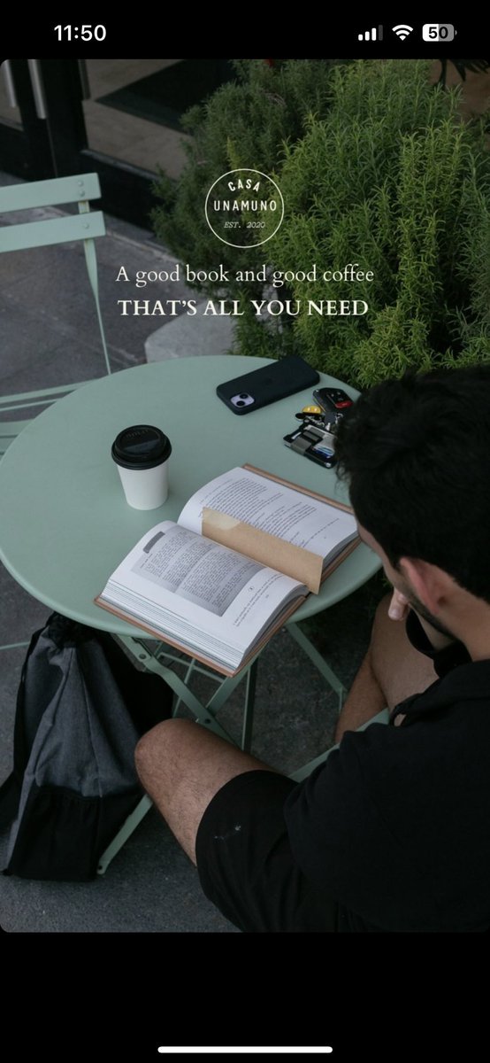 A good book and good coffee is all you need.