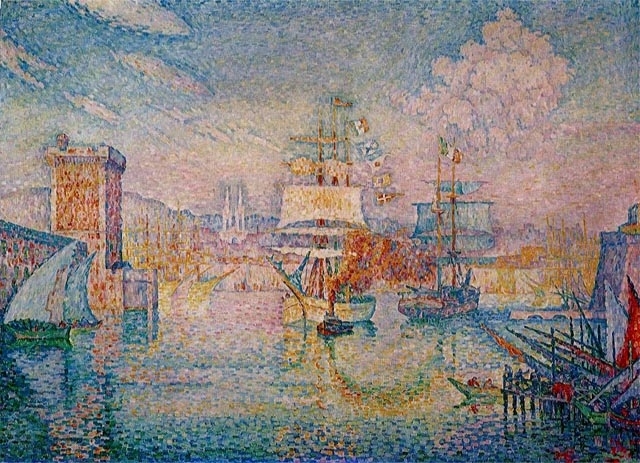 The Entrance to the Port of Marseille wikiart.org/en/paul-signac…