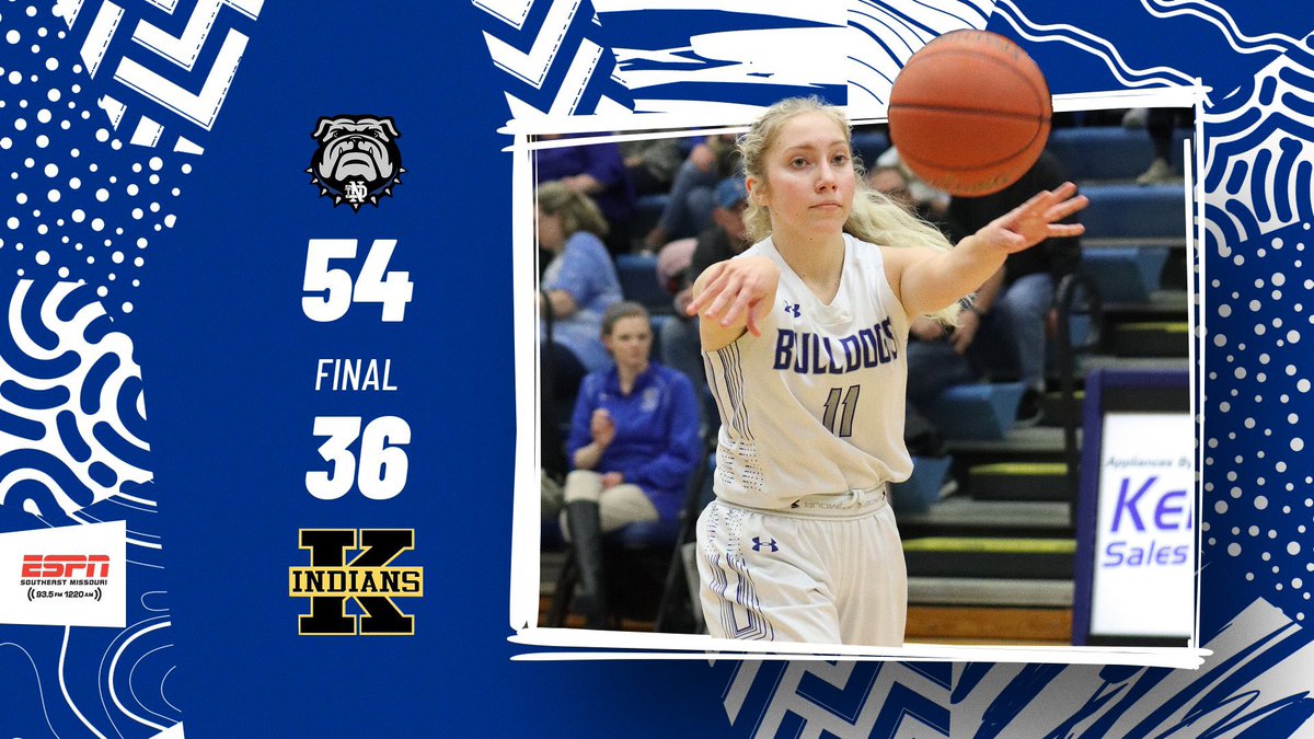 ndcapebulldogs's tweet photo. Girls Basketball advances to the SEMO Conference Tournament championship with a win over Kennett. Game time is 8:30 Friday night. Go Bulldogs! https://t.co/nzfTUCH2z2